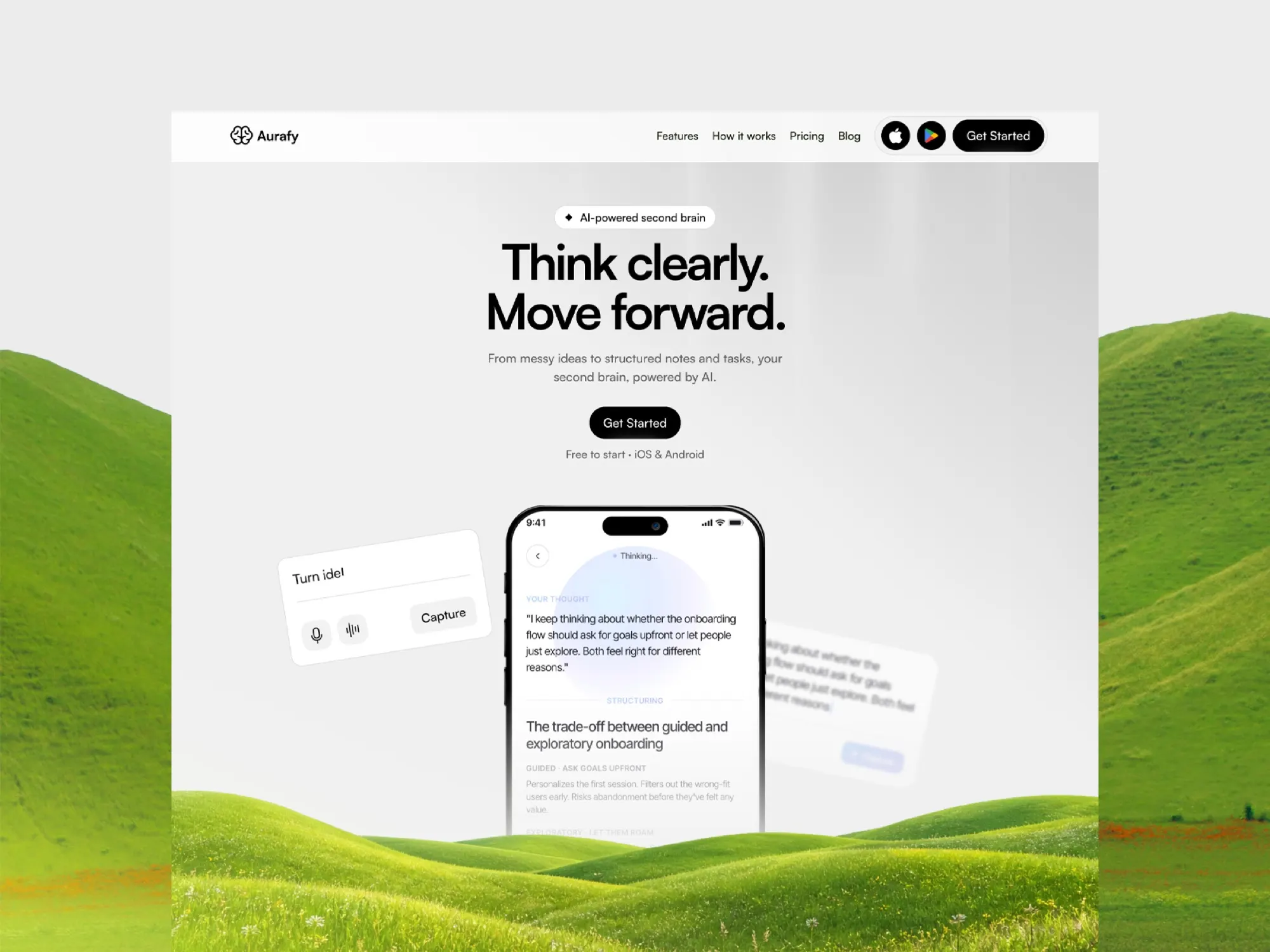Aurafy home page