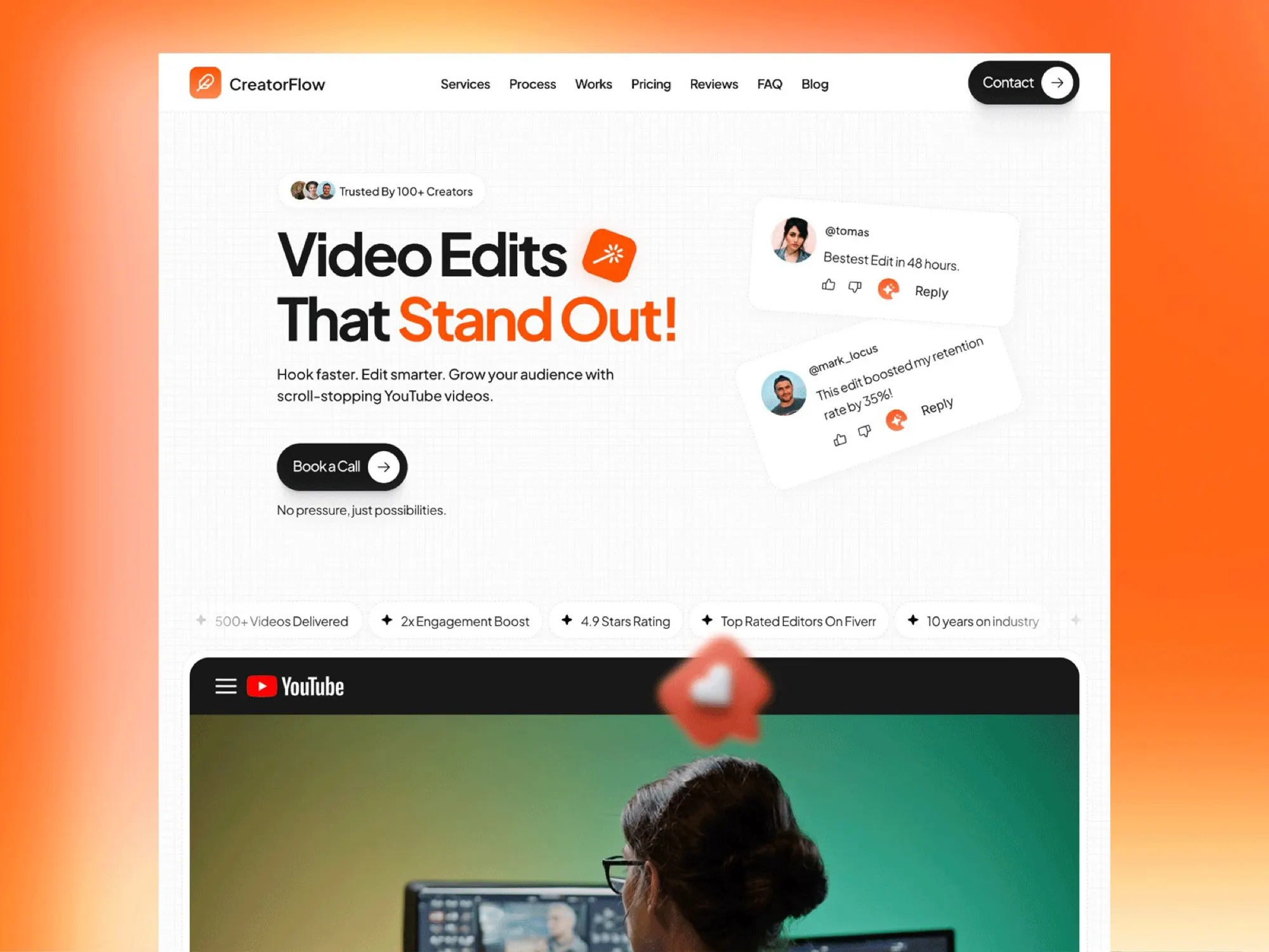 CreatorFlow home page
