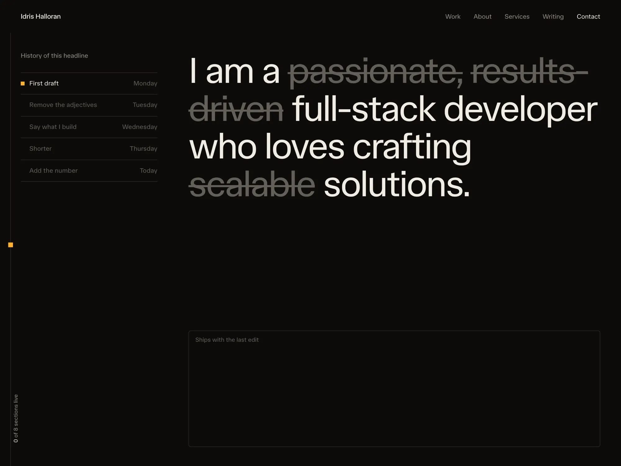 Nightly home page