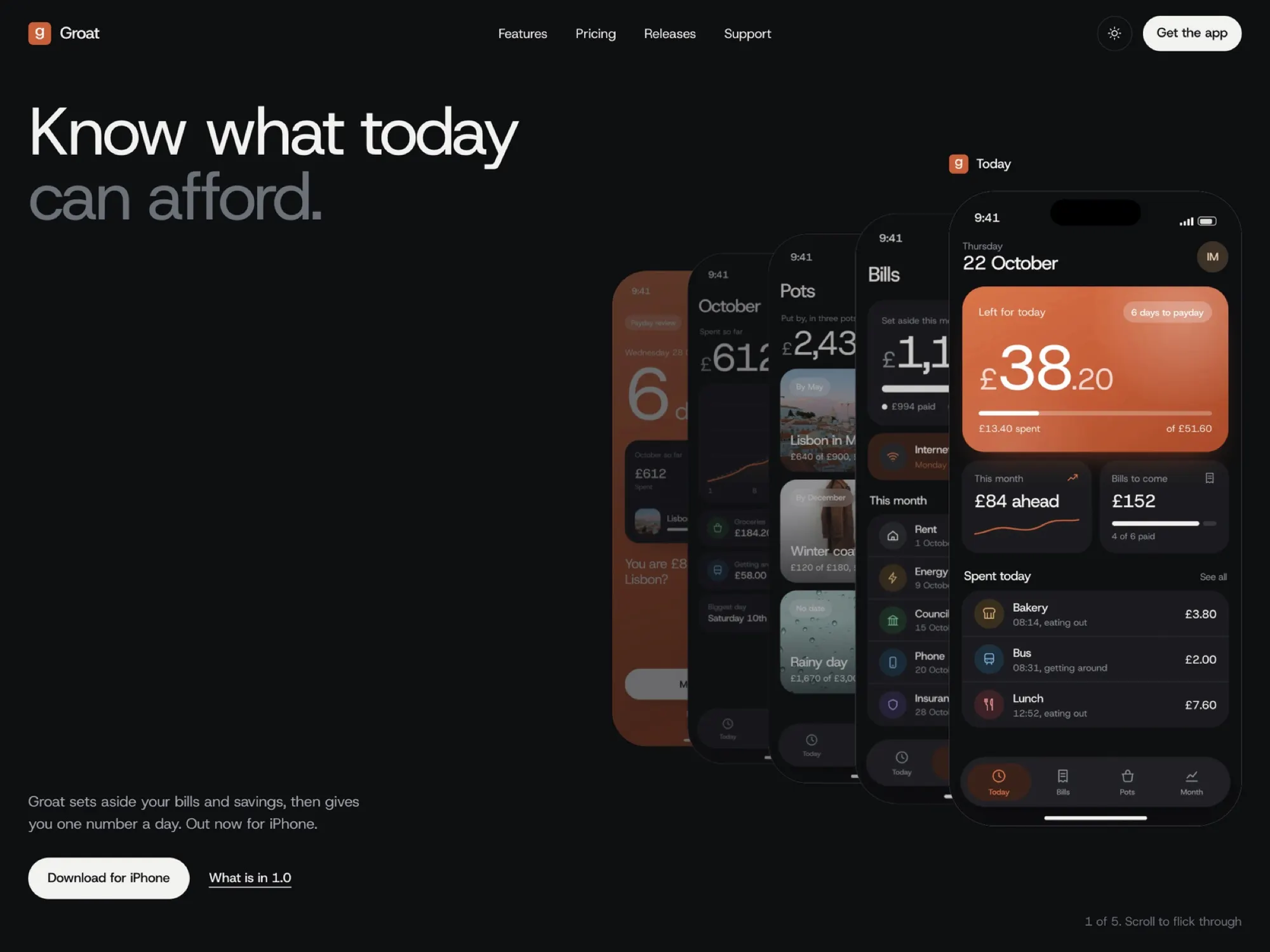 Recents, more pages